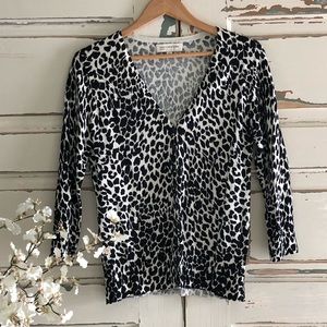 Jones New York Cheetah Cardigan